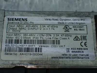 USED SIEMENS 6SL32101KE118AF1