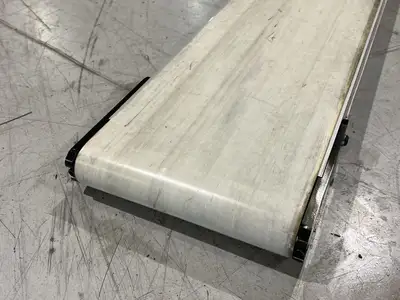 Used QC Conveyors End Drive Flat Belt Conveyor 48" Length 8" Width, Release Tail Belt Conveyors Michigan US | Maverick Industrial Sales #1397640