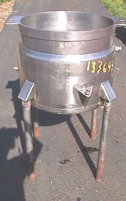 Used THOMAS BURKHARD 30 GALLON JACKETED OPEN TOP TANK Stainless Steel Tanks New Jersey US | Champion Trading Corporation #424560
