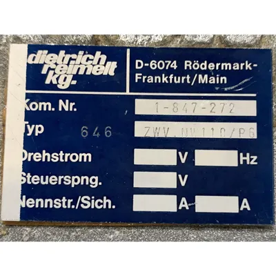 USED DIETRICH REIMELT ZWV.NW110/P6