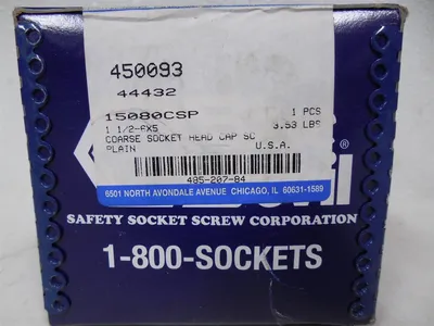 Blue Devil 15080CSP Coarse Socket Head Cap Screw 1 1/2-6X5 New NIB