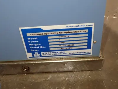 USED 2012 MTI CORPORATION MSK110