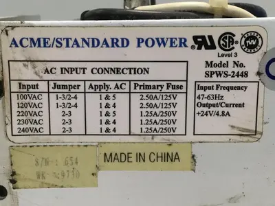 USED ACME STANDARD POWER SPWS-2448