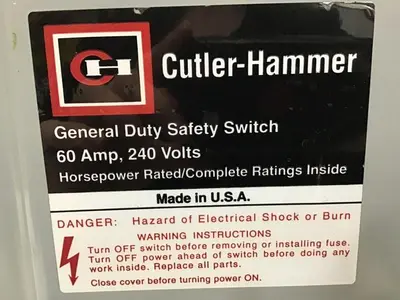 USED CUTLER HAMMER DG322UGB