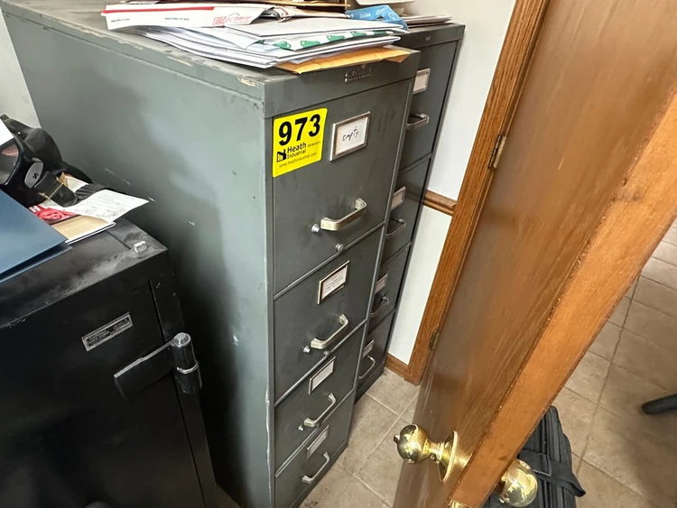 Used _UNKNOWN_ (2) STEEL FOUR DRAWER VERTICAL FILE CABINETS NO CONTENTS Cabinets Illinois US | Heath Industrial Auction Services #1381256