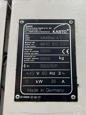 USED 2002 KASTO-RACINE KASTOTEC A5