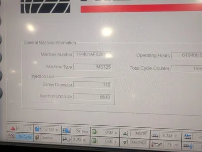 2015 CINCINNATI MILACRON MS725 Injection Molding Horizontal/Vertical | Machinery Network (4)
