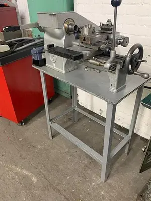 5999-440 Benzinger Inside Turning Horizontal Ring Lathe with Precision Radius Attachment & Lever Operated Cross Slide