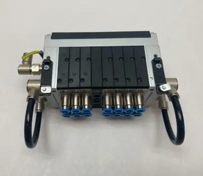 USED FESTO VALVE TERMINAL INTERFACE W/ 161360 X4 & 161362 X3 VALVES