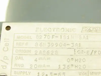 Foxboro 827DF-IS1NMSA1 Electronic Pressure Transmitter 12.5-65VDC