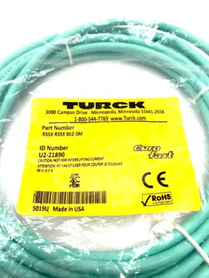 USED TURCK EURO FAST CORDSET U2-21890