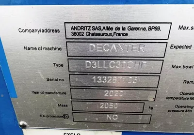 Used _UNKNOWN_ _UNKNOWN_ Decanter Centrifuges Florida US | Sanders Equipment #1314806