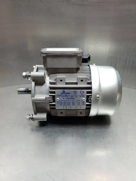 Used MOTOVARIO T71-A4 AC Motor, 208-460V, 0.33HP, 1670-1690RPM Motors (misc) | Palmetto Automation #1151250