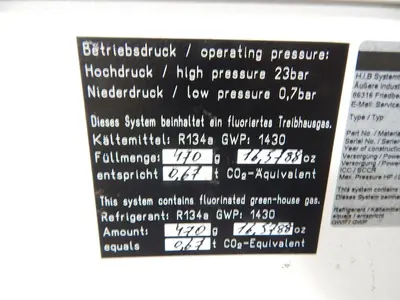Used H.I.B. SYSTEMTECHNIC RFCS-G2-001500-W-L-R25-2-IW-UL Chillers Texas US | Aucto #1307242