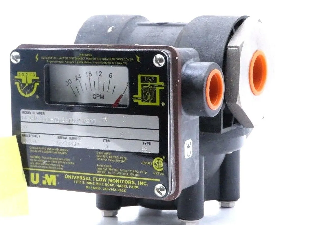 NEW UNIVERSAL FLOW MONITORS MX-PIB30GM-8I-32V1.0-A2XR FLOW METER 157313