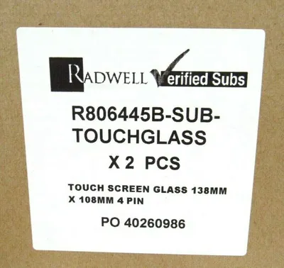 LOT OF 2 NEW RADWELL R806445B-SUB-TOUCHGLASS TOUCH SCREEN GLASS