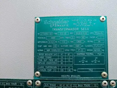 USED 2013 SCHNEIDER ELECTRIC 5000KVA  15KV TO 600VOLT