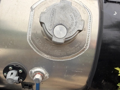 Used DTNA 50 GALLON FUEL TANK WITH STRAPS.  CAME OF FREIGHTLINER Aluminum  Tanks Michigan US | Miedema Asset Management Group #1357569