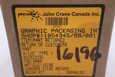 John Crane FSD3000 Spring Seal Assembly 3.5" NEW IN BOX STOCK GF-940