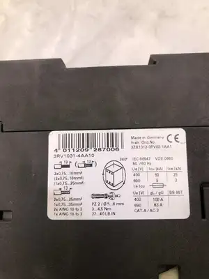 Siemens SIRIUS 3R 3RV1031-4AA10 Manual Motor Starter 11-16A / 208A Test