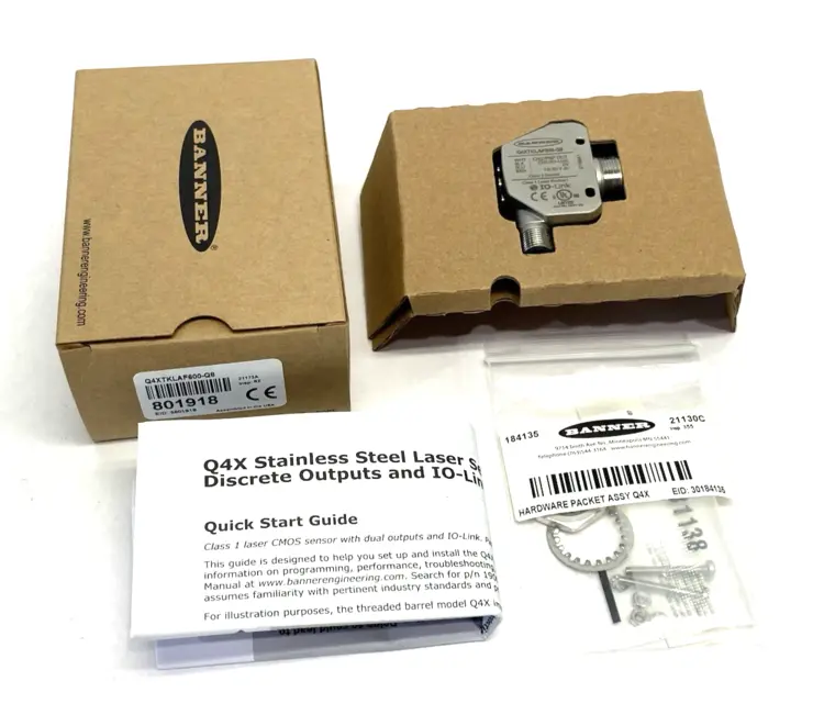 New | in-Stock Banner Engineering Rugged Photoelectric Laser Sensor, Adjustable Field, IO-Link Photoelectric Sensors Michigan US | Maverick Industrial Sales #1402486