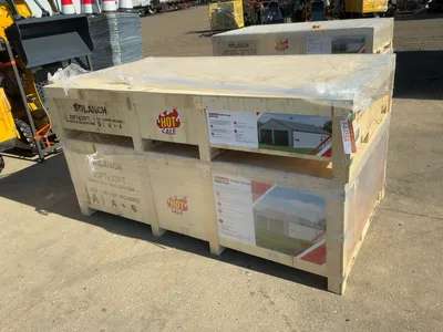 New SDLANCH 25’ x 33’ Double Garage Metal Shed, Model SDLC2533FT, 292” Wide x 386” Long x 148” Tall ...