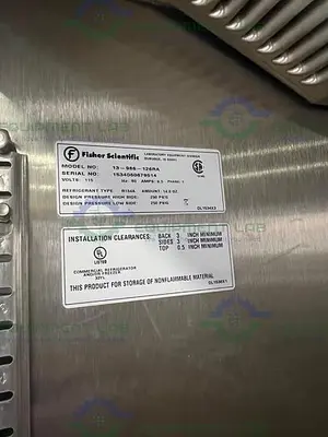 USED FISHER SCIENTIFIC 13-986-126RA ISOTEMP PLUS LABORATORY REFRIGERATOR 1°C TO 12°C