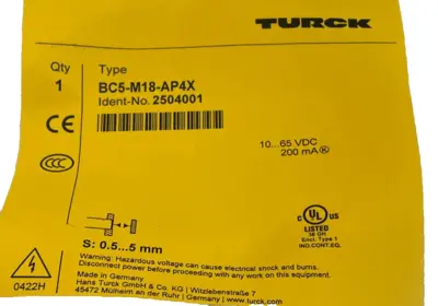 NEW TURCK BC5-M18-AP4X PROXIMITY SENSOR 2504001 BC5M18AP4X