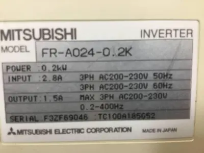 USED MITSUBISHI FR-A024-0.2K