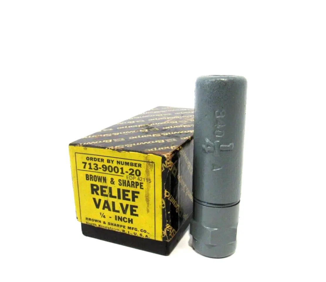 NEW BROWN & SHARPE 713-9001-20 RELIEF VALVE 713900120