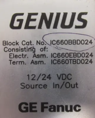 USED GE FANUC IC660BBD024 I/O MODULE IC660TBD024B