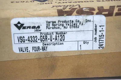 NEW VERSA VSG-4332-G5R-U-A120 4 WAY VALVE VSG4332G5RUA120