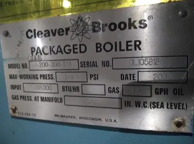 USED 2007 CLEAVER BROOKS CBLE-200-350-150