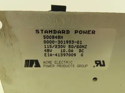 ACME 500B48H Standard Power Supply 48VDC 10A Output 115/230V Input