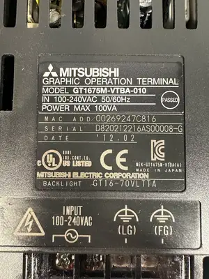 Mitsubishi GT1675M-VTBA GT1675M-VTBA-010 model Graphic Op. Terminal (8.5.5)