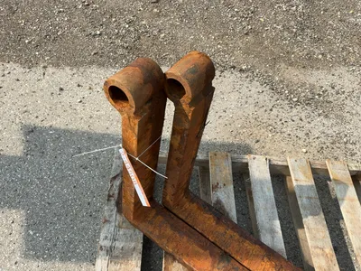 (2) Used 47-1/2” Long Forks for Telehandler, 2” pin holes, 4” wide