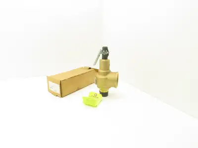 Kunkle 6283HGM01AKM Pressure Relief Valve 1-1/2" Male NPT Set 37 PSI Brass