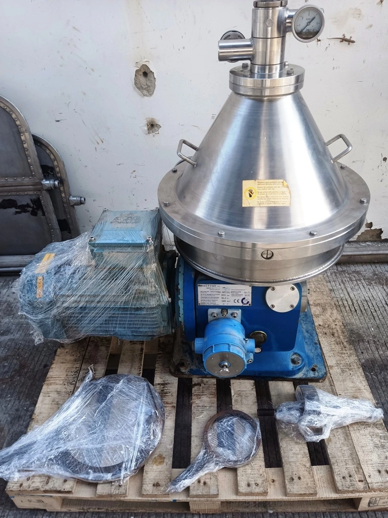 Macfuge 325 CHPT 3SK-P self-cleaning biodiesel purifier, 316SS.