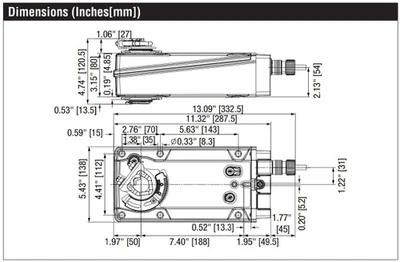 Belimo EFB24-MFT Damper Actuator, 270 in-lb 30 Nm, Spring Return, 2...10 V [New]