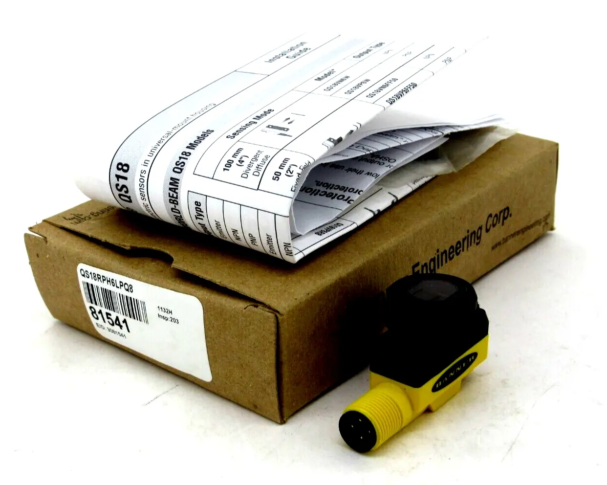 NEW BANNER ENGINEERING QS18RPH6LPQ8 PHOTOCELL RETROREFLECTIVE