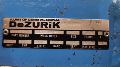 DeZURIK 9213388 Manual Gate Valve Size 2 304 Stainless Stock PF202