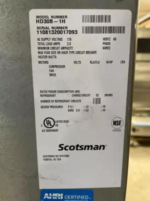 182-0017 Scotsman HD30B-1H Ice Dispenser Bin