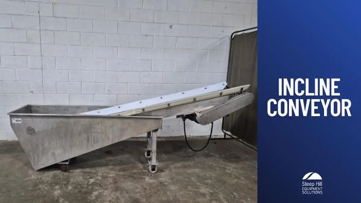 Incline Conveyor with Dump Tank