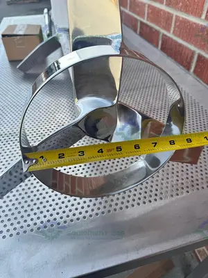 NEW SPX STAINLESS STEEL MIXING TANK IMPELLER  100"  X 14" X 1.5" W/ FLANGE FITTING