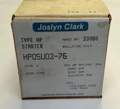 New | in-Stock JOSLYN CLARK HP05U03-76 Industrial Controls | Surplus Asset Holdings #1221380
