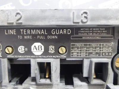Allen Bradley 1494V-DS60 Line Terminal Guard Ser. A 60A 600VAC 250VDC 15HP Used