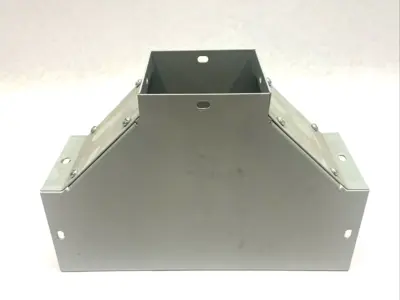 USED NVENT HOFFMAN WIREWAY T-SHAPE 4" X 4"  STEEL GRAY