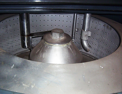 Luwa-Heine 342 gastight perforate basket centrifuge, Hastelloy C4.