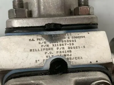 USED 2 ITT SHEROTEC 3-WAY STAINLESS STEEL VALVE W/ POSITION MONITORS & 2" FITTINGS