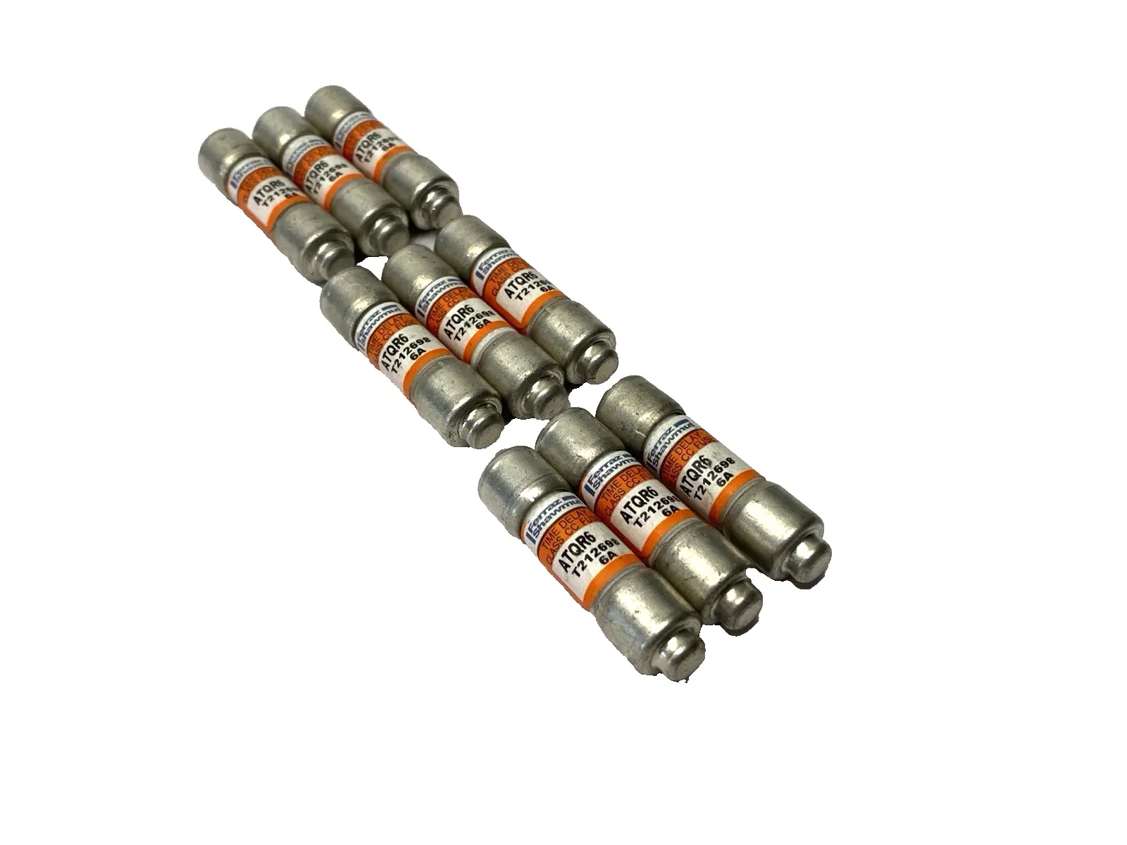 USED MERSEN AMP-TRAP TIME DELAY FUSE CLASS CC 600VAC 6A LOT OF 9